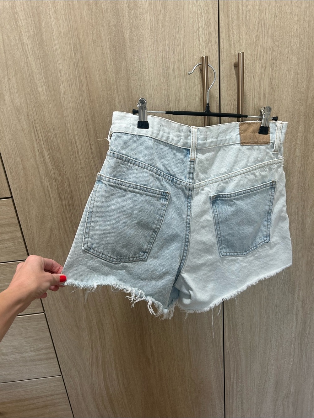 Cotton On Two-Tone Light Blue Denim Shorts